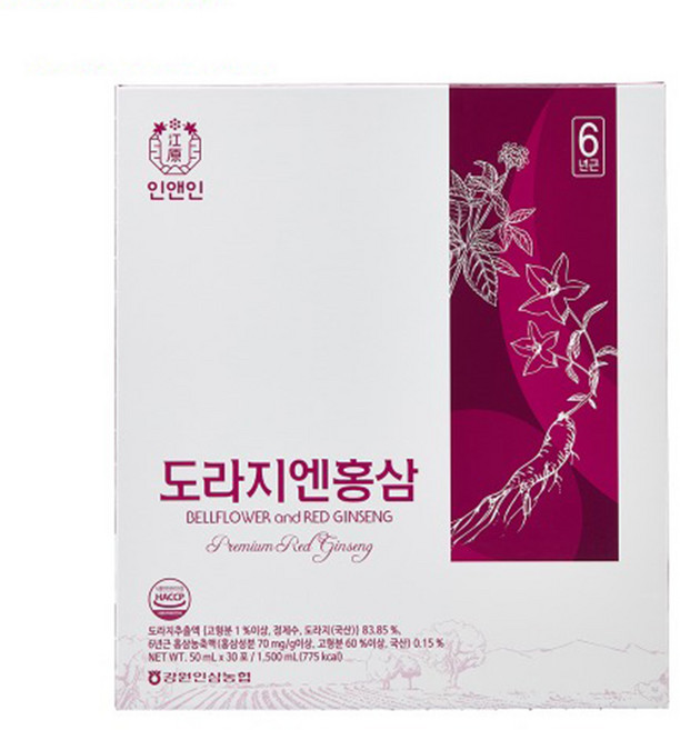 강원인삼농협 도라지엔홍삼, 30개, 50ml