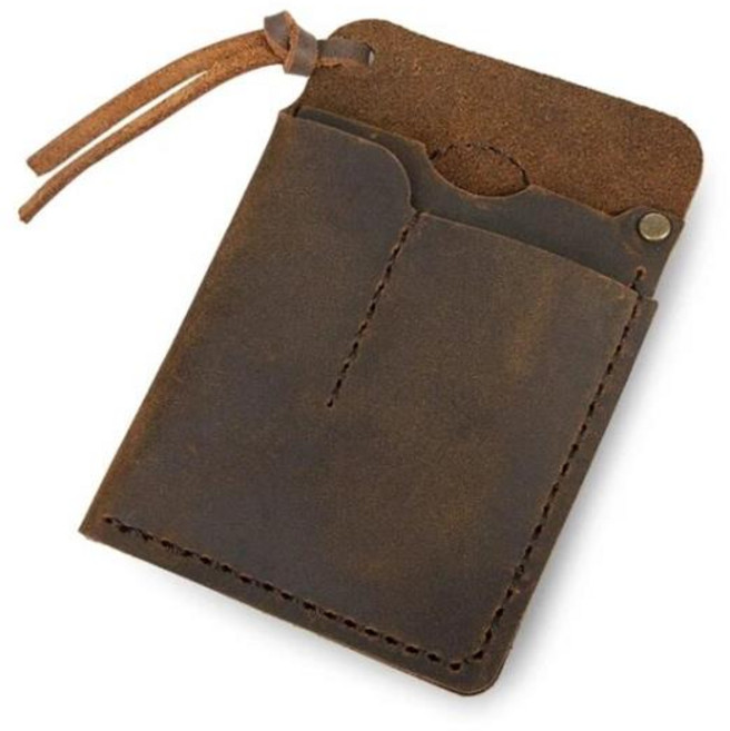 남성용 가죽 포켓 정리함 수제 칼집 홀스터 파우치 지갑, [01] Brown
