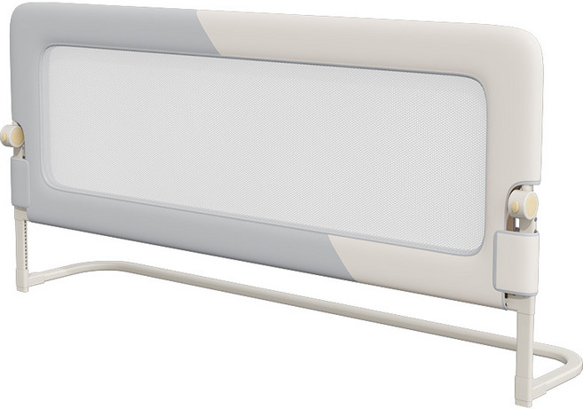 호밍사이 침대 옆 울타리 수면 침대 안전 가드 접이식 높이 조절, 연한 회색, 150*70cm