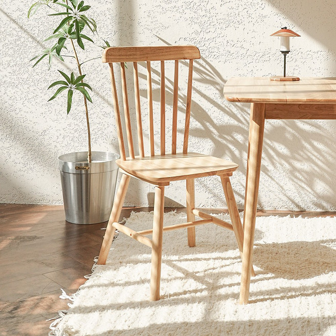 동서가구 로든 고무나무 원목 식탁 의자 DF926719, 내추럴