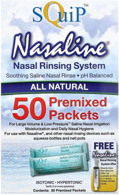 스큅 나살린® 코 세척 시스템 50개입 (조리된 패킷) NSL-00022 - 쿠팡