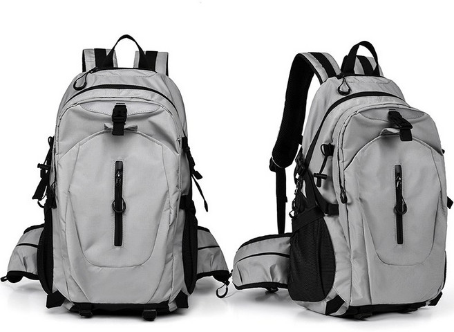 등산배낭 아웃도어 방수 내마모성 초경량 대용량 쌍 어깨 등산가방 남자 여성 배낭 백팩, 그레이