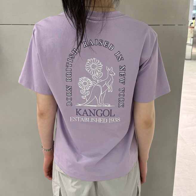 [국내정식매장] 캉골 반팔 티셔츠 Kangol 우먼스 그래픽 2841 라벤더