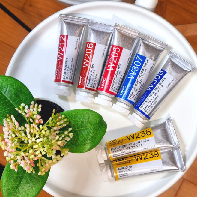 홀베인 HWC 수채화물감 15ml 낱색 A B C D E F 시리즈, W304 호리즌 블루