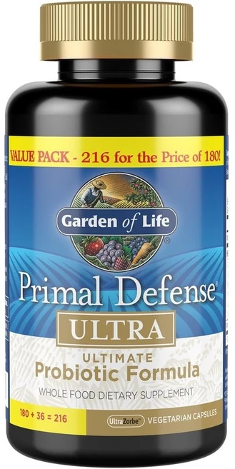 가든오브라이프 프라이멀 디펜스 울트라 얼티밋 프로바이오틱 유산균 캡슐, 1개, 216정 - 쿠팡