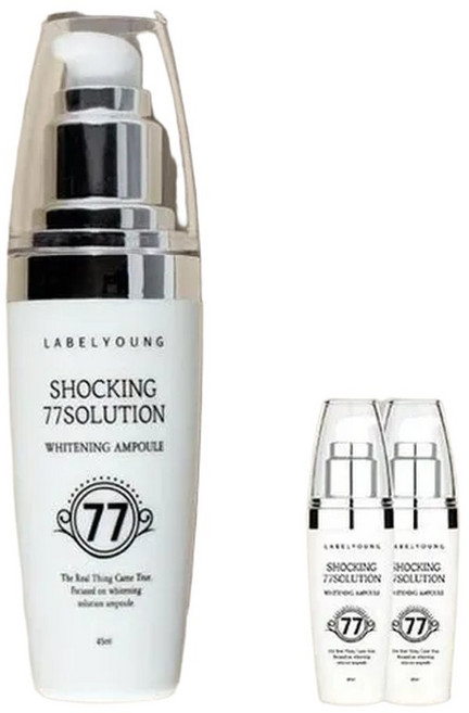 라벨영 품 기미잡티케어 화이트닝수분앰플쇼킹77솔루션화이트닝앰플 총 2개