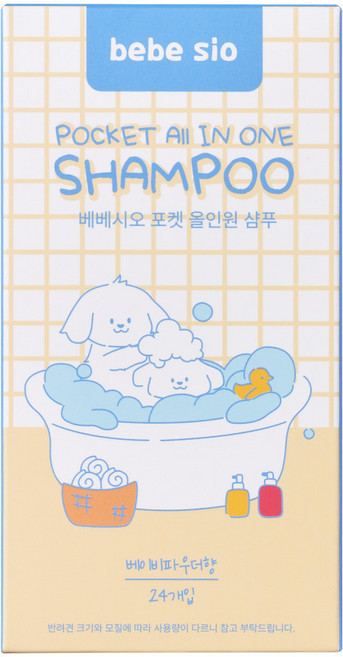 베베시오 포켓 올인원 저자극 강아지 샴푸 15ml, 6개입, 6개