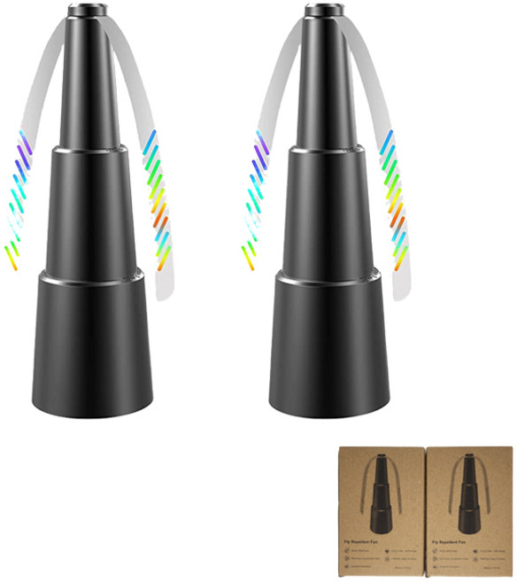 파리 쫒는 기계 (2p) 날파리 초파리 해충퇴치기 벌레쫓는 회전팬, 2개