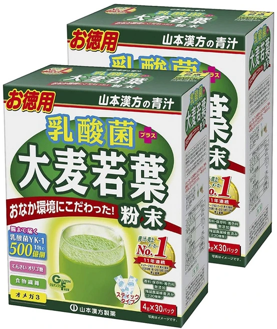 야마칸 유산균 플러스 새싹보리 분말 스틱타입 120g, 2개, 30개입 - 쿠팡