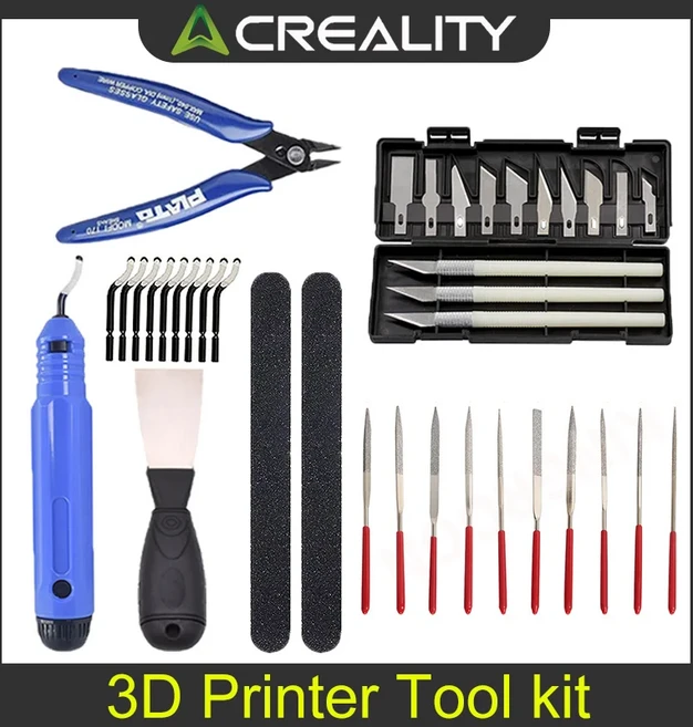 Creality 3D 프린터 도구 키트 청소 마무리 및 인쇄 도구 조각 칼 키트 DIY 파일 커터 스크레이퍼 3D 프린, 04 Tool Kit A12