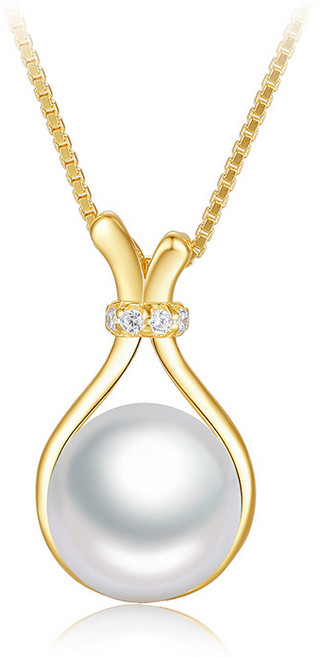 Zevora 18K 금도금 복주머니 모양 진주 지르콘 목걸이 고급 광택 오래 착용 편안함 럭셔리 분위기 데일리 출근 데이트 선물 추천 고급 쇼핑백 패키징 한국 발송