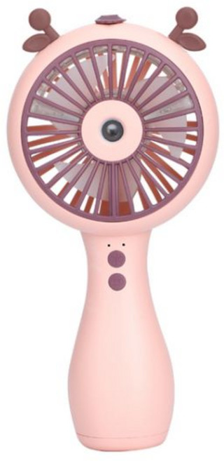 무선선풍기 미니 휴대용 전기 선풍기 충전식 무선 냉각 핸드헬드 캠핑 물 미스트 스프레이 USB 에어컨 3 단 속도, 2.Red