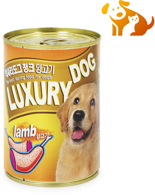 럭셔리도그 사각캔 (375g), 375g, 1개