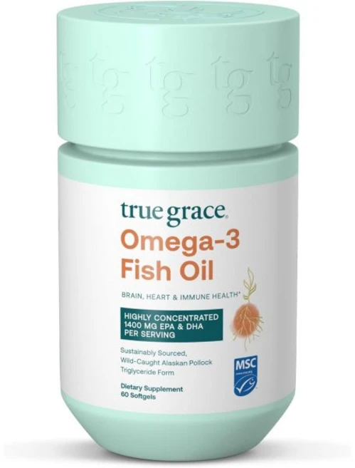 알티지 불포화지방산 뇌 트루 그레이스 오메가3 피쉬 오일 180 소프트젤 리필 파우치 1400mg EPA + DHA 글루텐 프리 대두, 30 Day Supply - 쿠팡