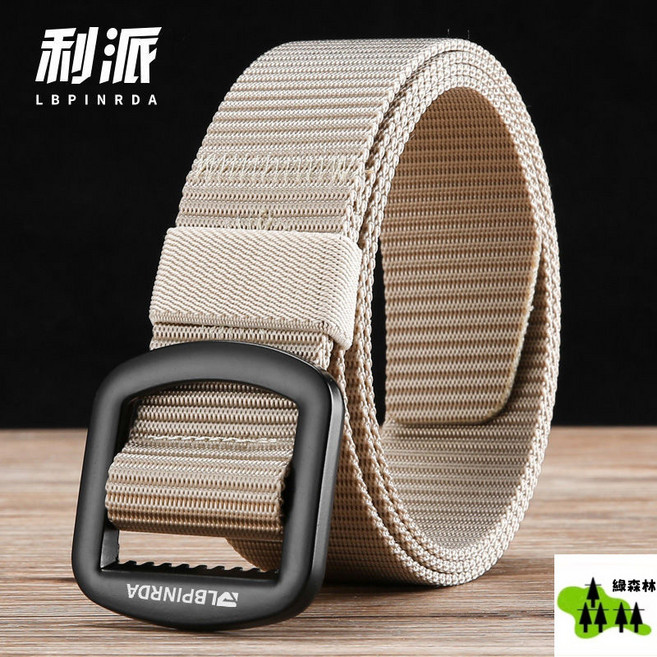 真皮無孔尼龍帆布腰帶 日字扣牛皮皮帶 男女百搭學生軍訓牛仔褲腰帶