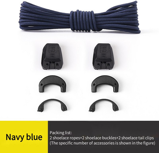 넥타이 없음 신발 끈 라운드 테니스 성인 키즈 패션 야외 러닝 운동화 액세서리, 160cm, 06 Navy blue