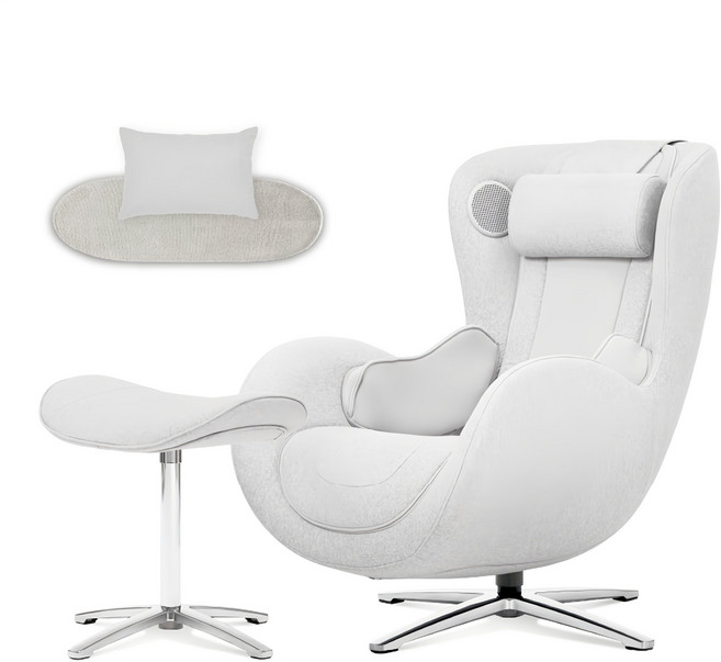 누하스 뉴클래식 패브릭 에디션 안마의자 + 고급 러그 + 보조쿠션 방문설치, N-0003HF, 엘더화이트