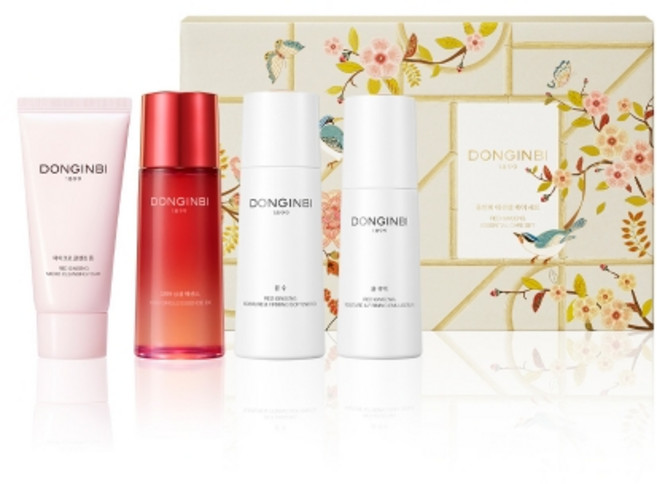 동인비 에센셜 케어 세트 (마이크로 클렌징 폼 + 싱글 에센스 + 윤 수 + 윤 유액) 주름개선 기능성 화장품, 5개