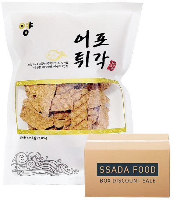 영양 어포튀각 90g 영양간식 어포부각 30개 한박스