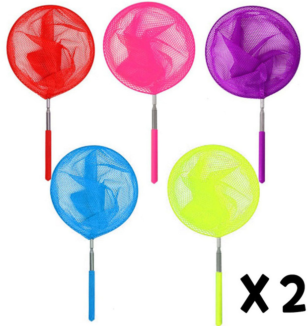 토이즈데이 안테나형 5단 접이식 잠자리채 뜰채 캠핑 야외 활동 채집 어린이 단체 선물, 10개