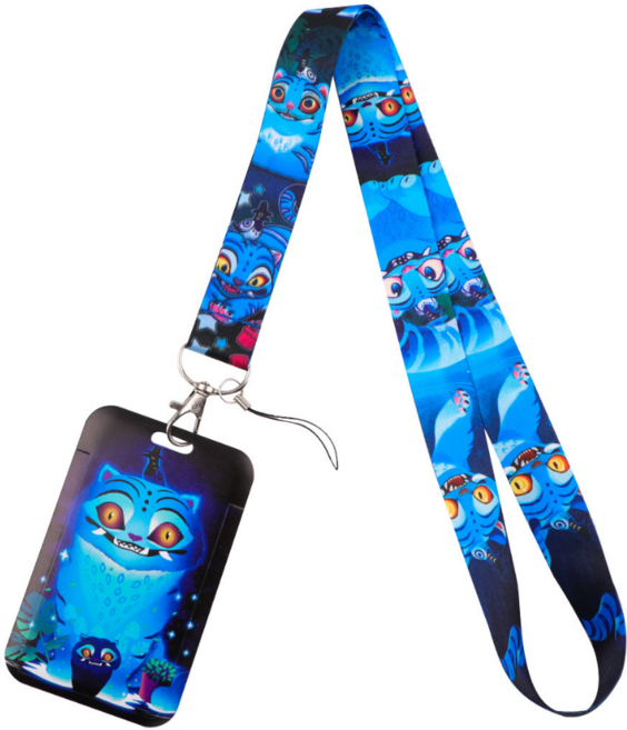 타임컴퍼니 케이팝데몬헌터스 교통 버스 카드 목걸이 학생증 사원증 카드 수납 케이스, 1개, 블루