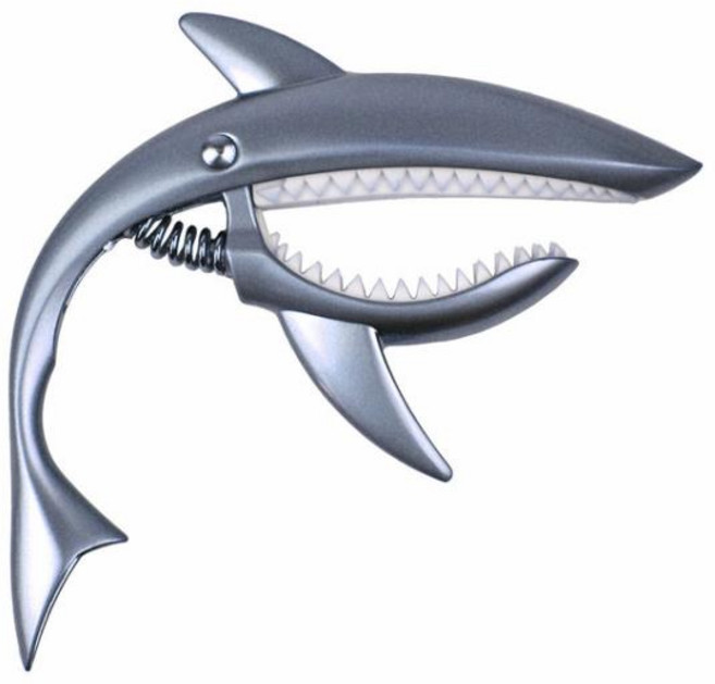 금속 상어 기타 카포 아연 퀵 체인지 클립 베이스 브릿지 현악기 액세서리, 1개