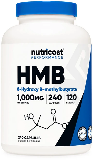 뉴트리코스트 HMB 1000mg 미국 240캡슐 120서빙 유로드, 240정, 1개 - 쿠팡
