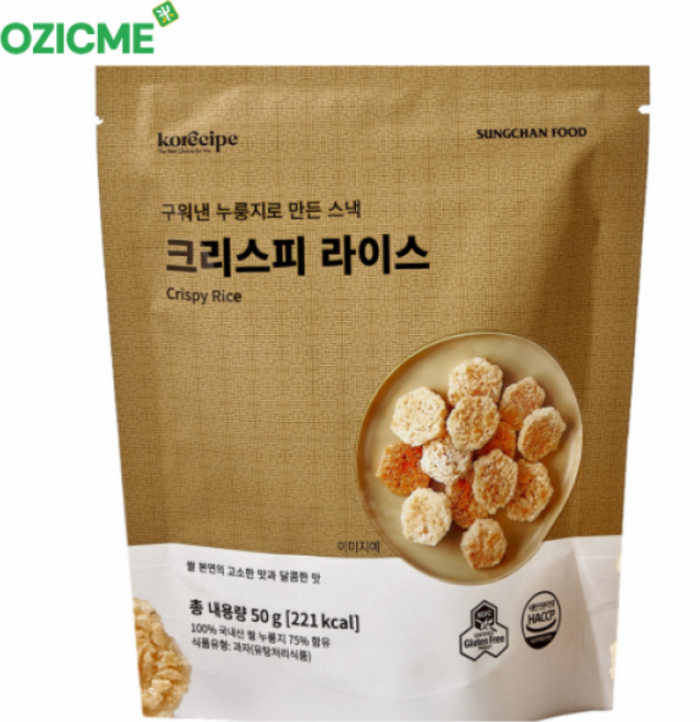 (오직미)누룽지간식 바삭바삭 크리스피라이스 봉지 입 누룽지명가 성찬식품 (4가지맛 세트), 10개, 60g