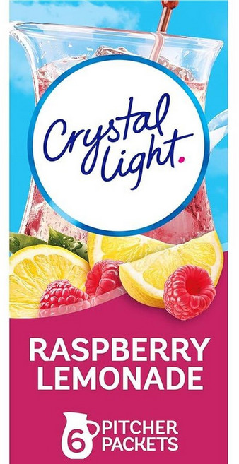 Crystal Light 스트로베리 오렌지 바나나 6개입 1팩, 라즈베리 레모네이드, 라즈베리 레모네이드