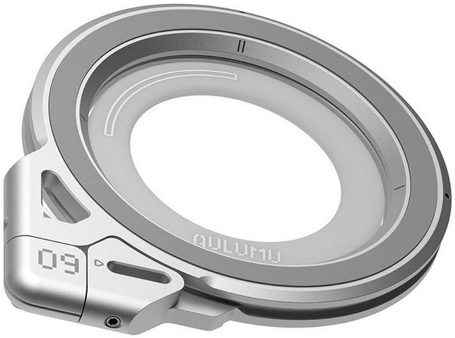 Aulumu G09 마그네틱 링 그립 | 전방향 회전 | MagSafe 호환 | 알루미늄 합금 구조 | 안정적인 양면 마그네틱 부착 | 핸들 링 폰 스탠드 포함 - 실버