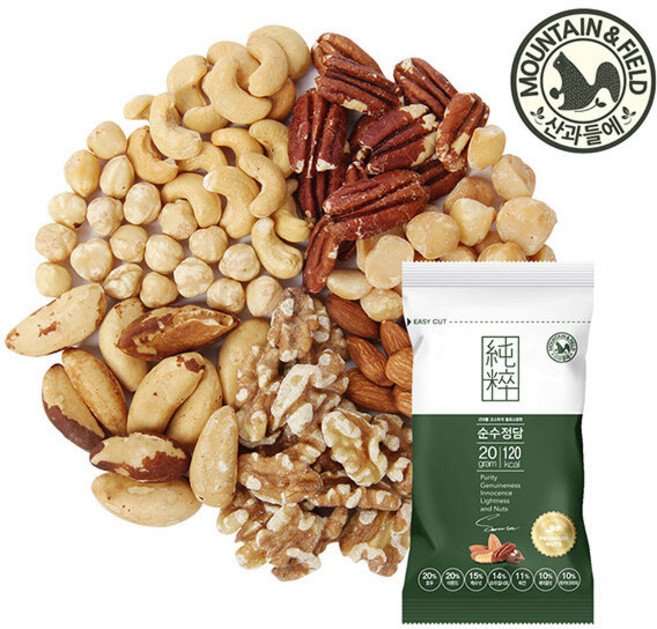 [산과들에] 하루견과 순수정담100낱봉, 1개