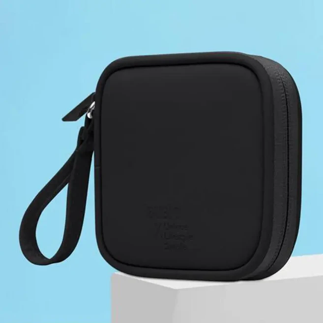 PU 가죽 하드 쉘 디지털 카메라 케이스 소형 여행용 카메라 액세서리 및 SD 카드 보관함, [01] black, 한개옵션1