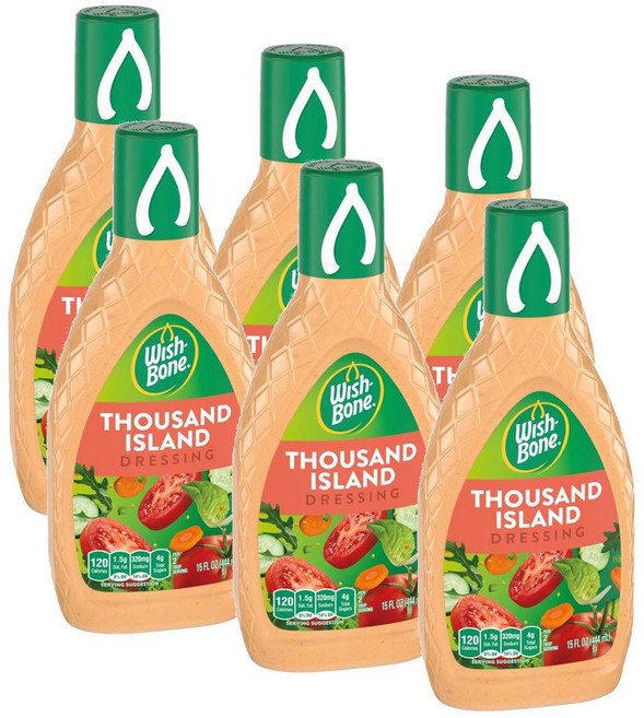 위시본 사우전드 아일랜드 드레싱 Wish-Bone Thousand Island Dressing, 6개, 444ml