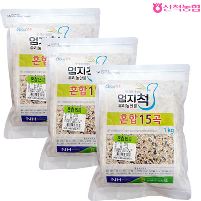 충주산척농협 엄지척잡곡 혼합15곡, 3팩