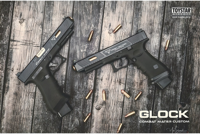 토이스타 컴뱃마스터 글록34 커스텀 존웍 권총 무광블랙 비비탄권총 핸드건 / 만19세 이상용, 1개