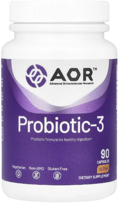 AOR 프로바이오틱-3 캡슐90정 프로바이오틱스 PROBIOTIC PROBIOTICS, Advanced Orthomolecular Resear, 1개 - 쿠팡