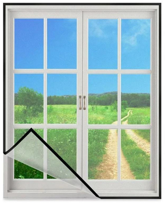 모기장 스크린 창 곤충 플라이 스크린 커튼 메쉬 벌레 모기장 문 창문 주방 창문용 모기장 방지, WHITE, 1.5X2M