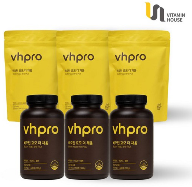 비오틴효모더채움 3세트(PE병 + 파우치), 없음