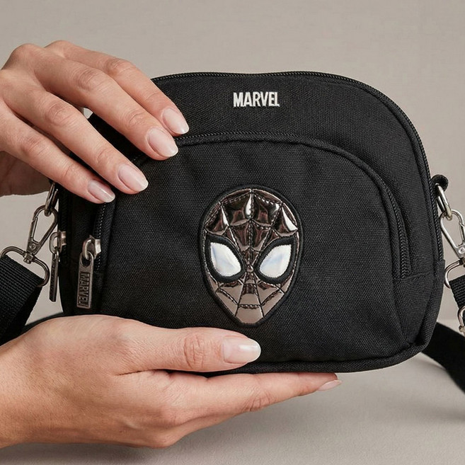 스파이더맨마이멜로디 크로스백 블랙 핸드폰 가방 남아 초등 아동 선물