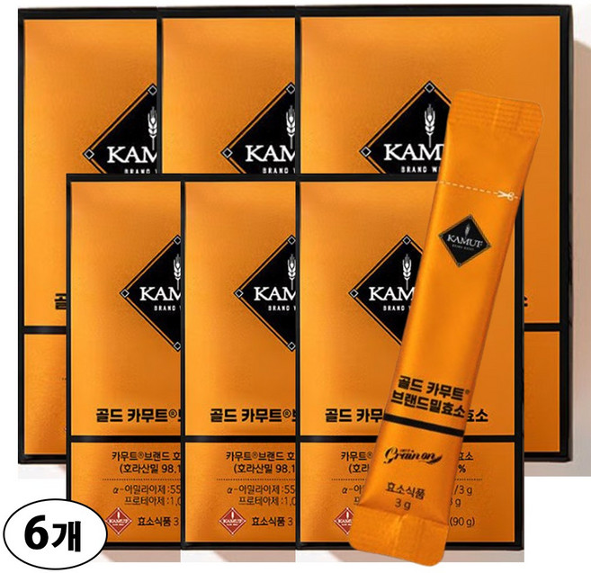 프리미엄 카무트 효소 골드 고함량 소화효소 30포 간편스틱형, 90g