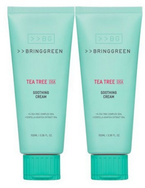 브링그린 티트리 시카 수딩 크림 플러스 100ml 강력한 수분 진정 효과, 200ml, 1개
