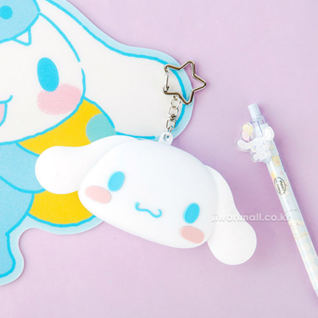 산리오 동전 지갑 실리콘 별고리 캐릭터 시나모롤