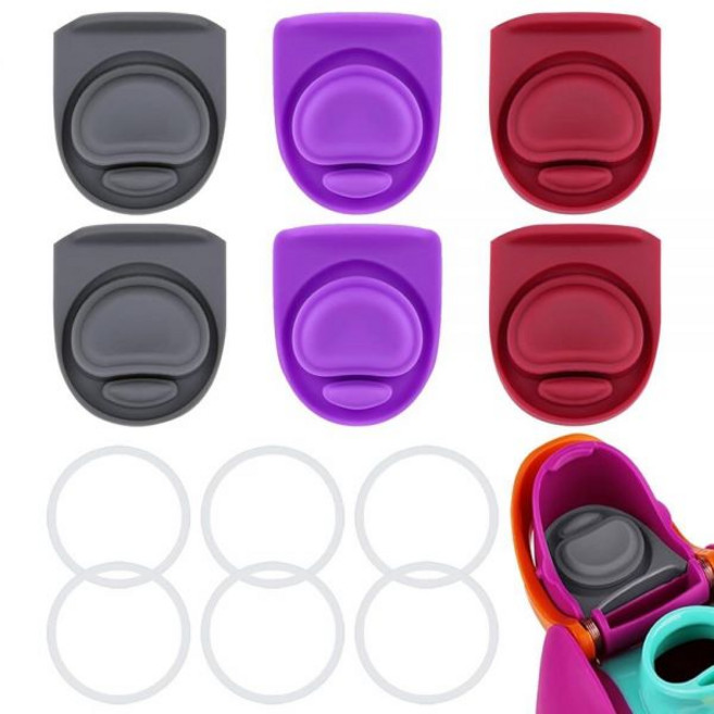 ZONBBEE Owala FreeSip 473.2ml16온스와 호환되는 교체용 스토퍼 및 개스킷 O 씰 링 473.2ml16/19/24/32/32/40온스 마우스 캡 실리콘, 6 Complete Seal Set, 6 Colors​ Set G