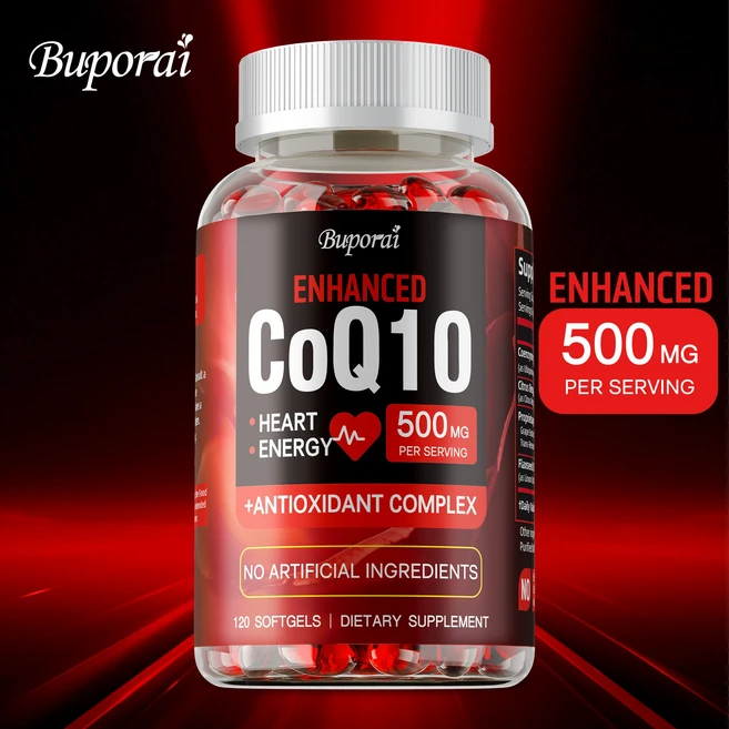 CoQ10 500MG - 심장 건강 및 에너지 생성을 위한 CoQ10 보충제 120 소프트젤 - 코엔자임 Q10이 함유된 강화된 CoQ10 영양 보충제, 3개, 60정 - 쿠팡