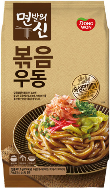 동원 면발의신 볶음우동 2인분, 401.6g, 1개