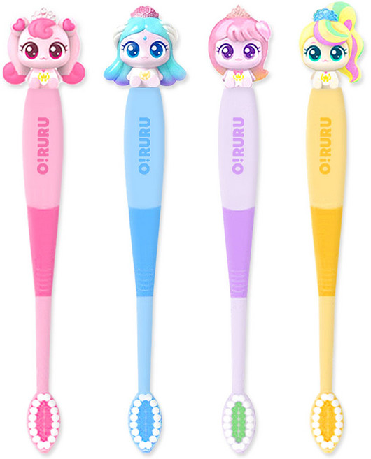 캐치티니핑 피규어 칫솔 4종 세트 어린이 키즈 프린세스, 하츄(6기)+사뿐+아름+포니, 4개, 1개입