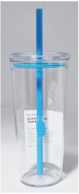 블루보틀 클리어 텀블러, 투명, 1개, 591ml