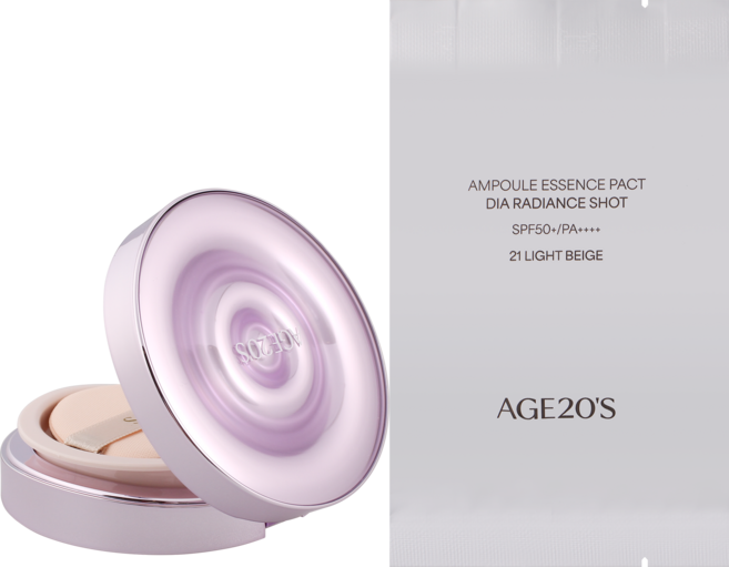[2026 최신상] AGE20S 에이지투웨니스 앰플 에센스 팩트 다이아 물광샷 본품 + 리필 21/23 호, 1개, 21호 본품 + 리필