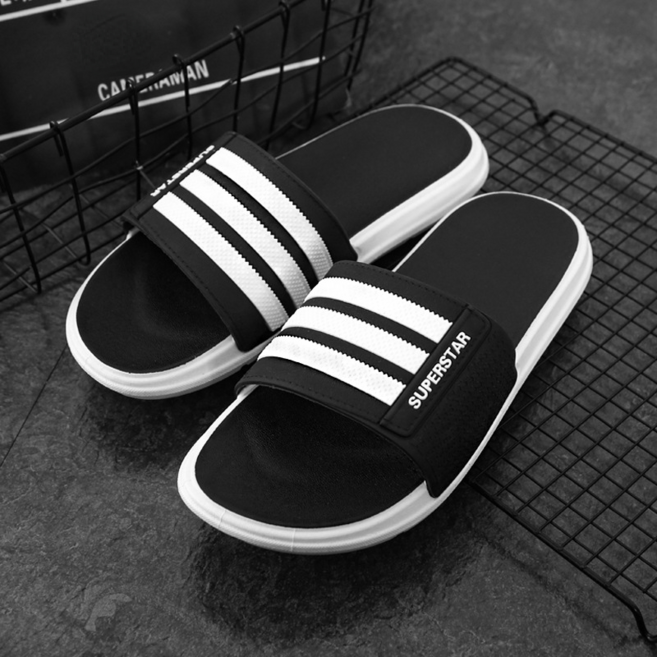 BOYUY 남성 캐주얼 실내외 비치 피아노 삼선 슬리퍼