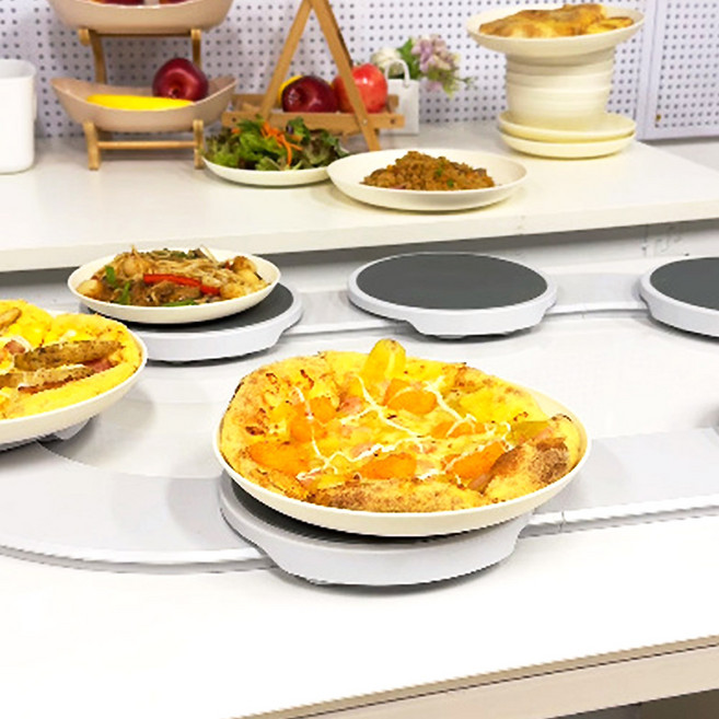 시나몬샵 식탁 회전 트레이, 단품, 1개, 화이트4판